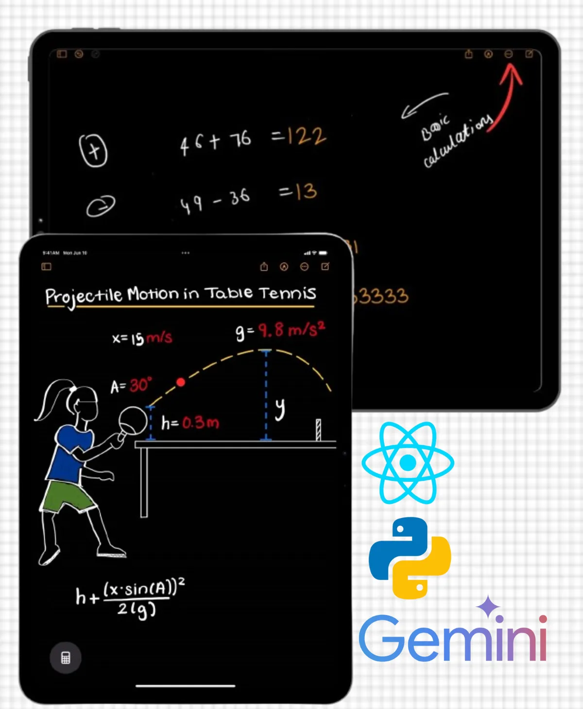 Original AI canvas calculator project artwork