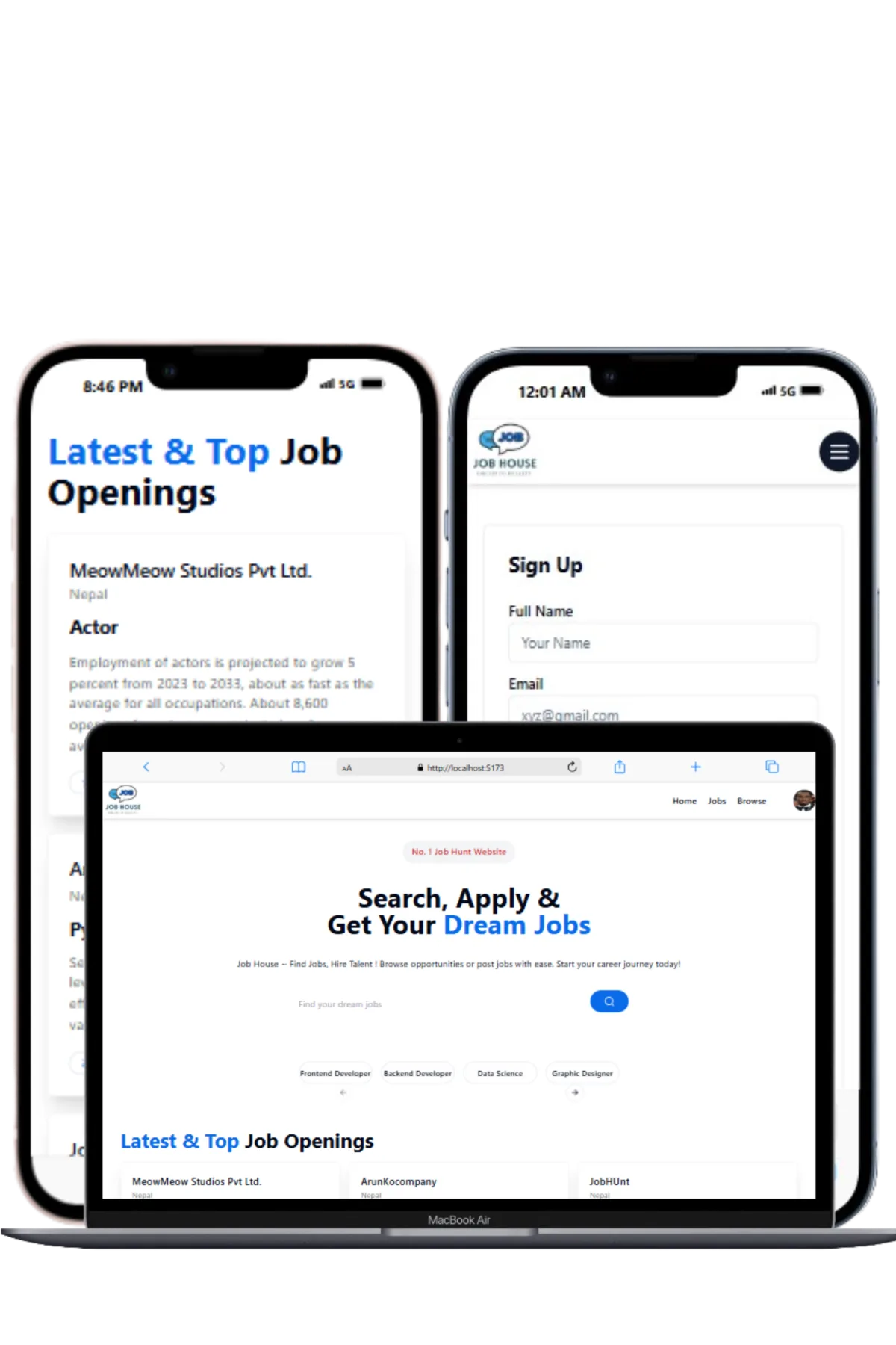 Original Recruitment platform project artwork
