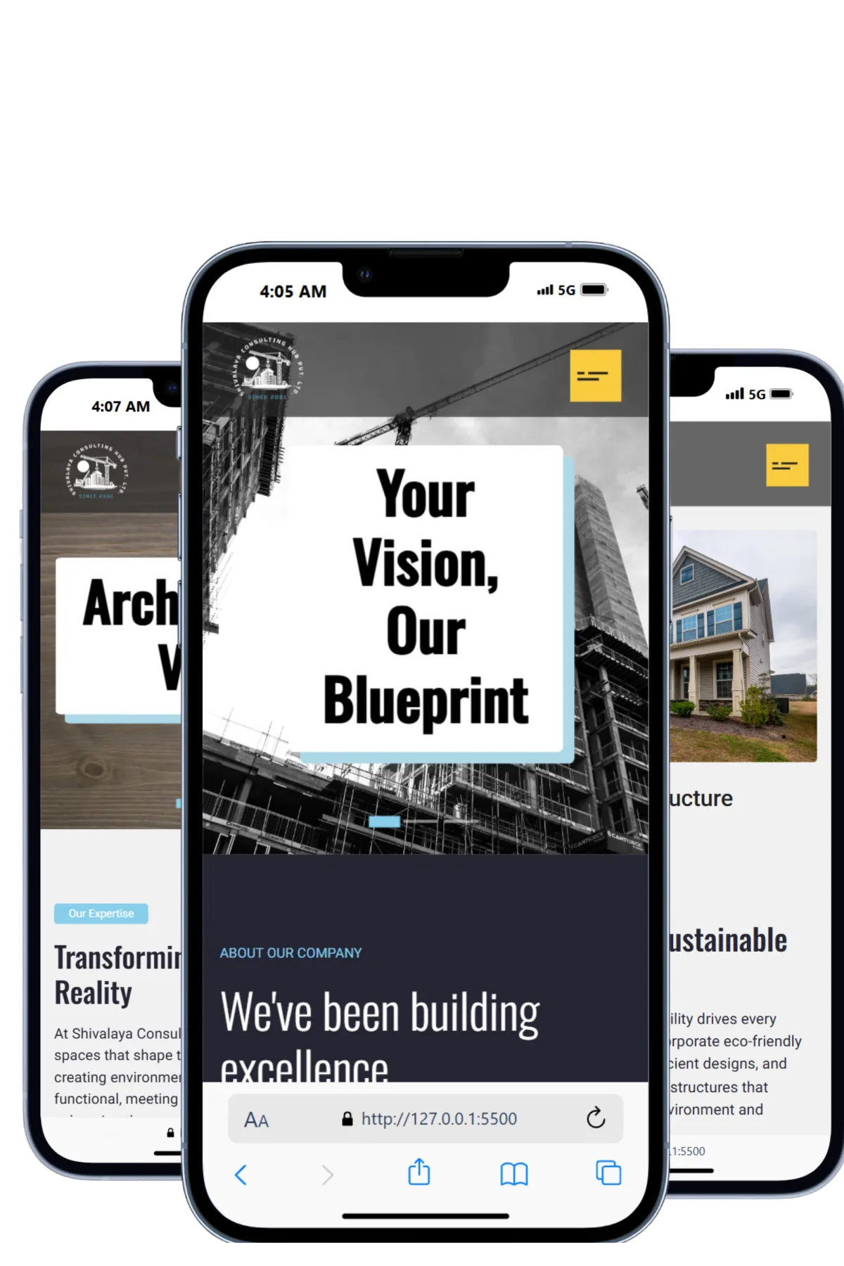 Original Architecture & engineering website project artwork